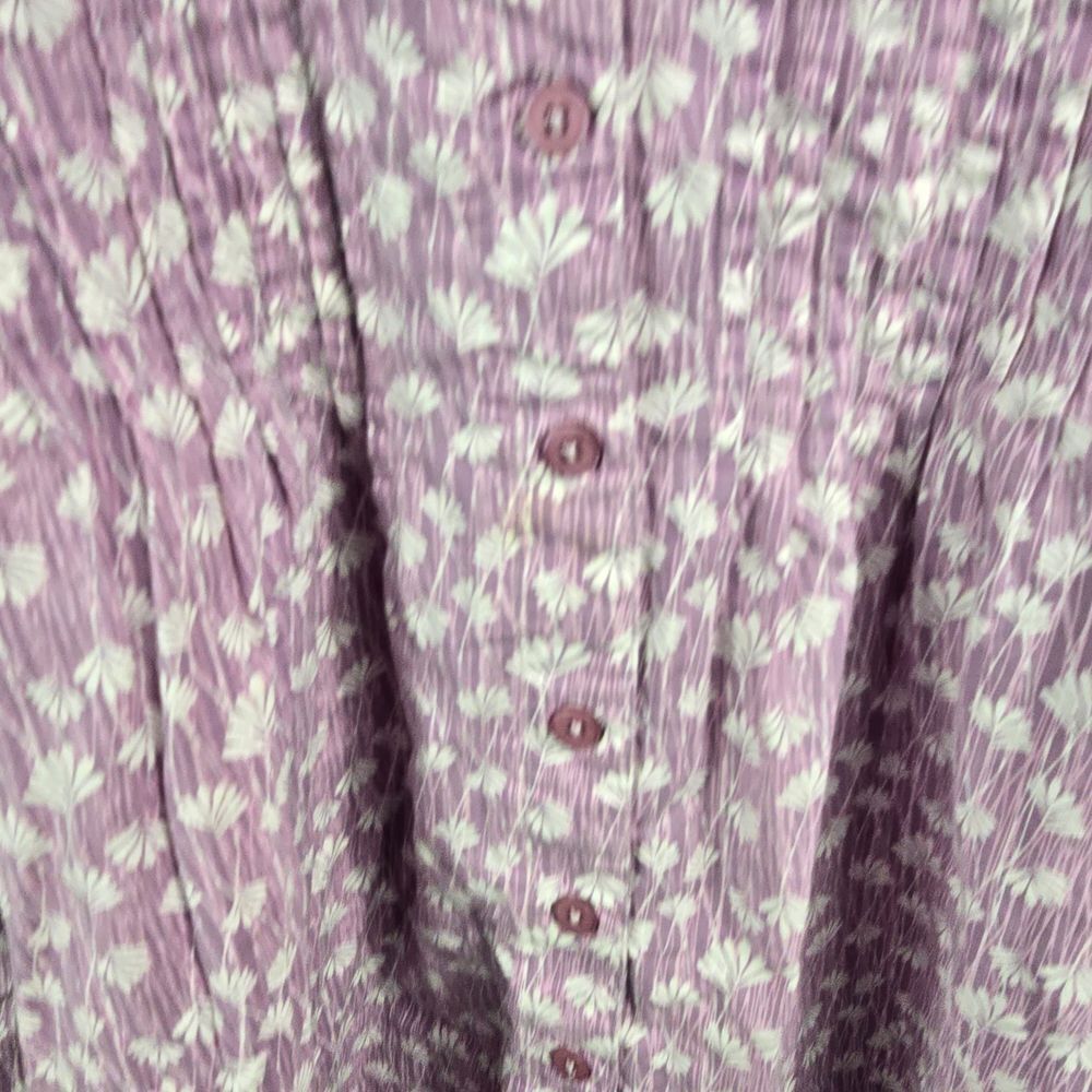 Scandia Woods Lavender Floral Cotton Top Plus Size Xxxl - Picture 7 of 14